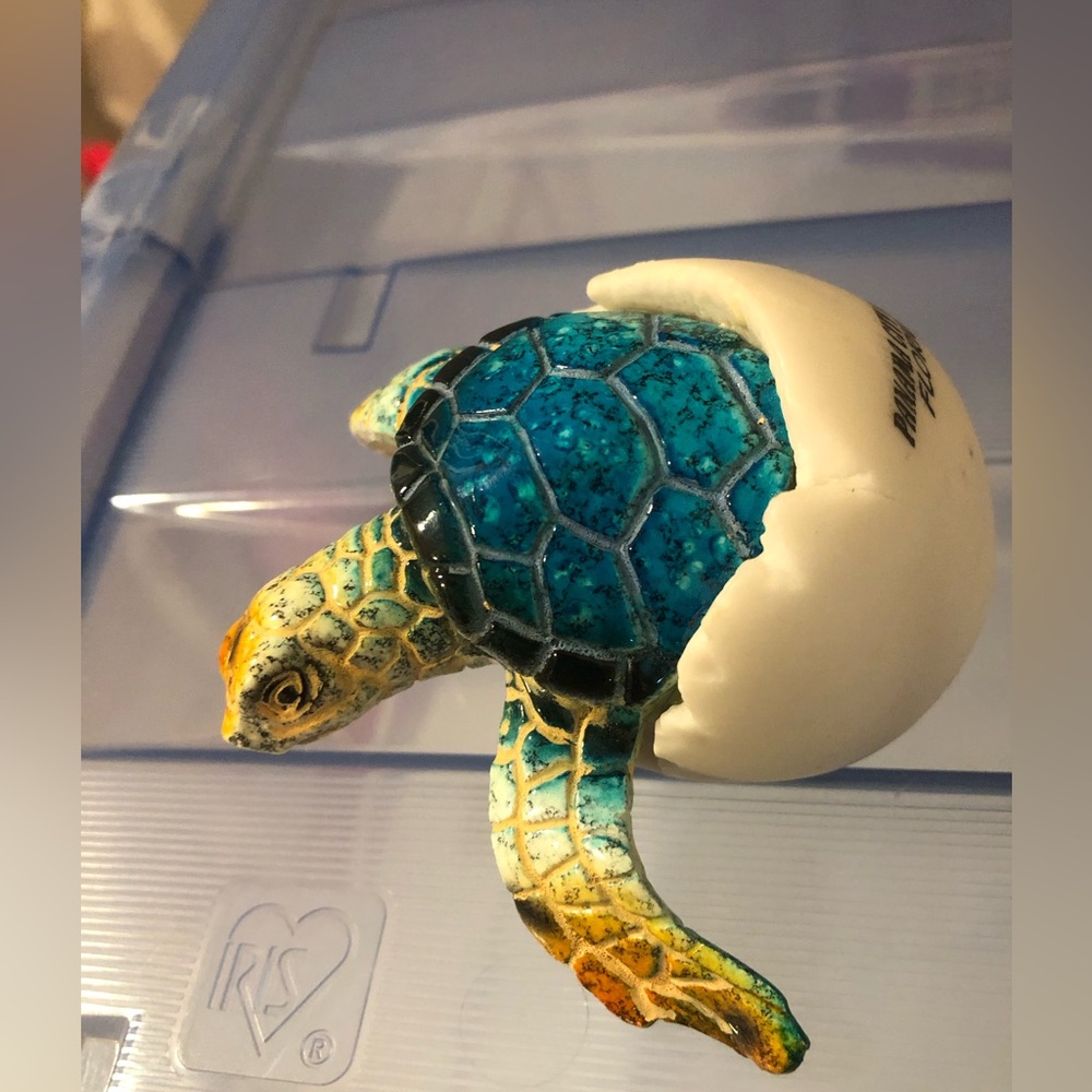 Blue and Yellow Sea Turtle Figurine